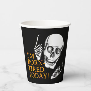 Boo Happy Halloween Funny Skull Witze Pappbecher