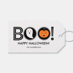 Boo! Happy Halloween-Geschenk-Tag Geschenkanhänger