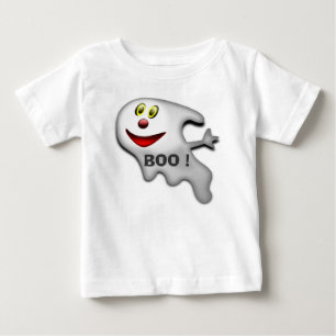 BOO ! HAPPY HALLOWEEN GHOST BABY T-SHIRT