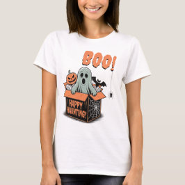 BOO! Happy Halloween Haunting Ghost T - Shirt