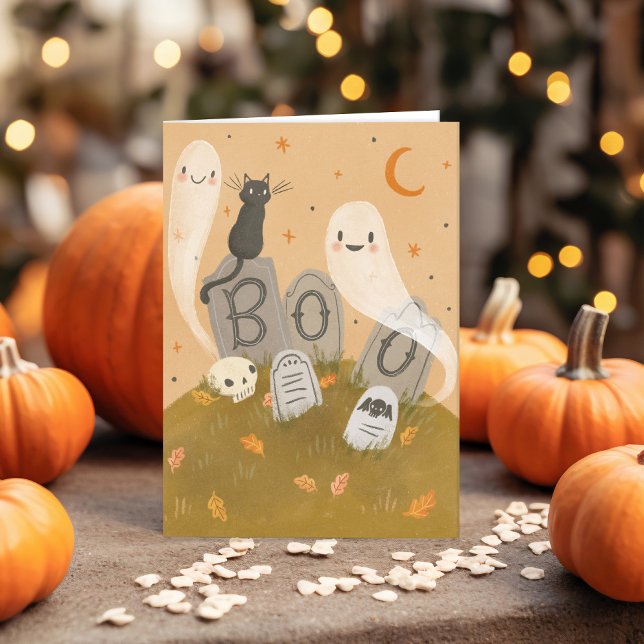 Boo! Happy Halloween Note Card (Von Creator hochgeladen)