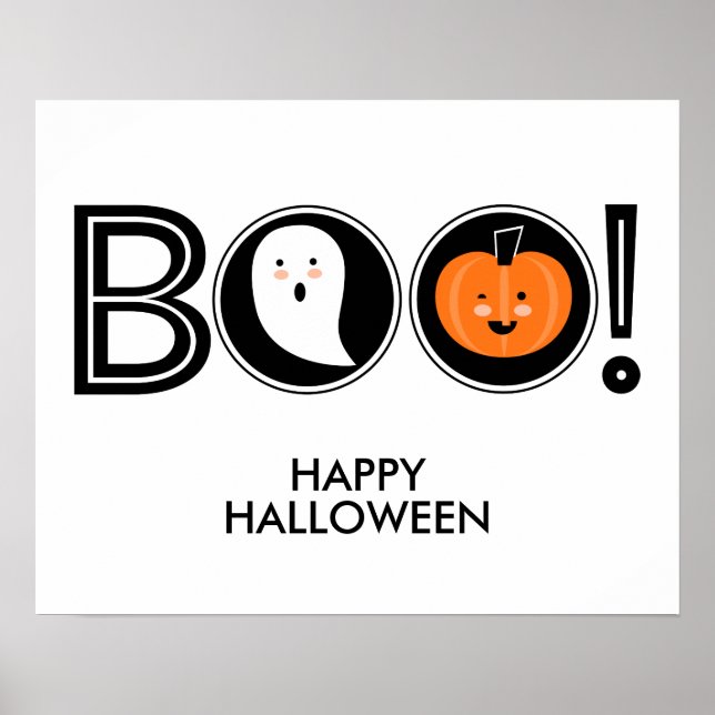 Boo! Happy Halloween Poster (Vorne)