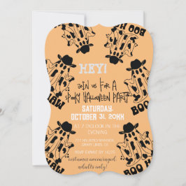 Boo Haw Cow Girl Cow Boy Ghost Halloween Einladung