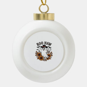 Boo Haw Cowboy Geist Sonnenblumen Fledermäuse Hall Keramik Kugel-Ornament