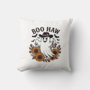 Boo Haw Cowboy Geist Sonnenblumen Fledermäuse Hall Kissen