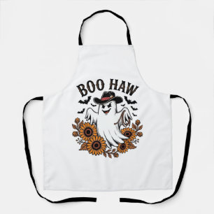 Boo Haw Cowboy Geist Sonnenblumen Fledermäuse Hall Schürze