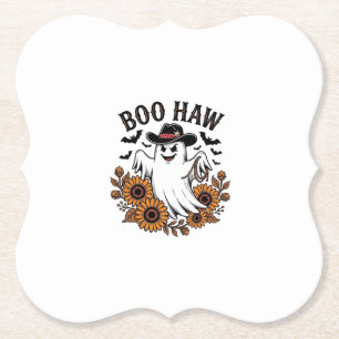 Boo Haw Cowboy Geist Sonnenblumen Fledermäuse Hall Untersetzer
