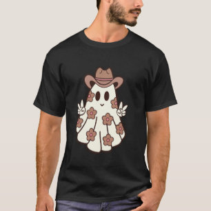 Boo Haw Cowboy Lustiger Geist Gruselige Saison Hal T-Shirt
