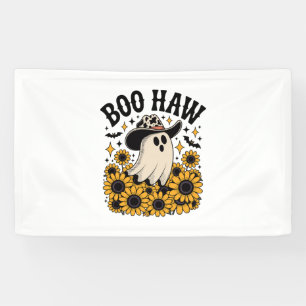 Boo Haw Kuh Geist Western Halloween Banner