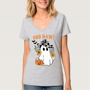Boo Haw Western Halloween boho cowboy Geist T-Shirt