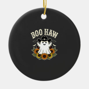 Boo Haw Western Halloween-Geisterdesign Keramik Ornament