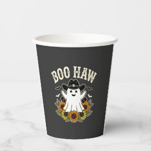 Boo Haw Western Halloween-Geisterdesign Pappbecher