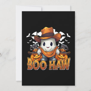 Boo Haw Western Halloween Vintage Geist Lustig Nie Einladung