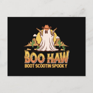 Boo Haw Western Halloween Vintage Geist Lustig Nie Postkarte