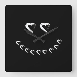 Boo Heart Wall Clock Quadratische Wanduhr
