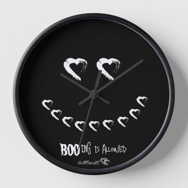 Boo Heart Wall Clock Uhr (Vorderseite)