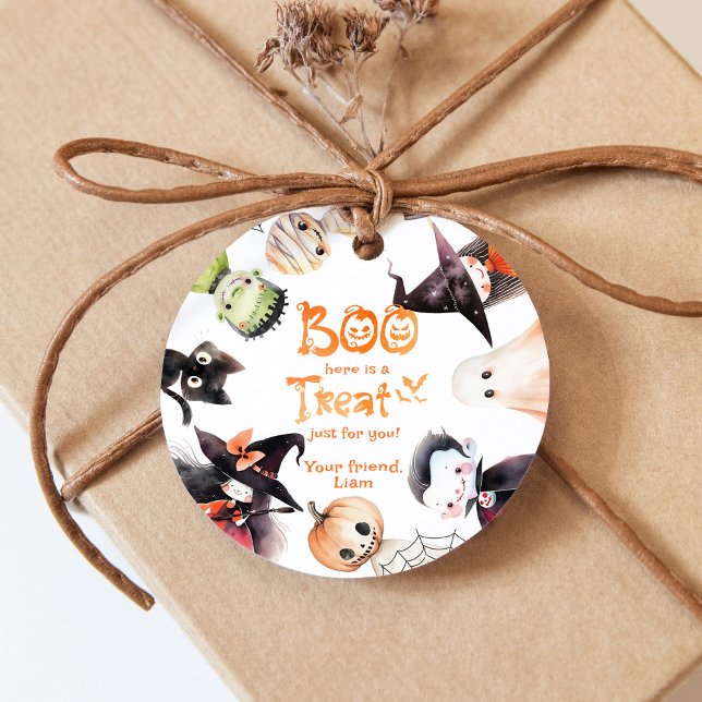 Boo hier ist eine Leckerei für euch Halloween dank Geschenkanhänger (Von Creator hochgeladen)