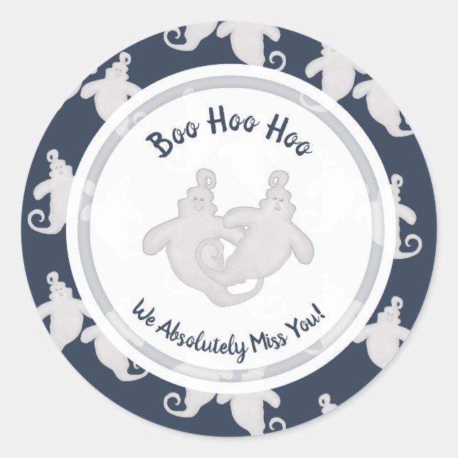 Boo Hoo Hoo Ghost Stickers (Vorderseite)