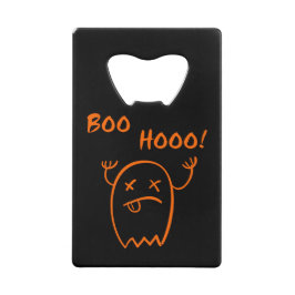 Boo Hooo Halloween Ghost Dark Monotone Geldbeutel Flaschenöffner