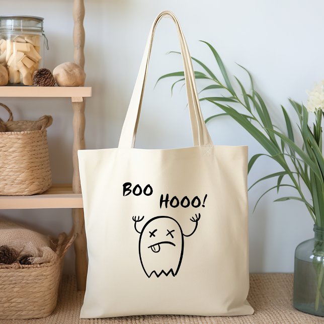 Boo Hooo Halloween Ghost Light Monotone Tragetasche (Von Creator hochgeladen)