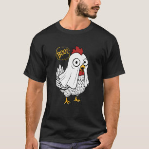 Boo! Huhn im Geisterkostüm Lustiges Halloween-Meme T-Shirt