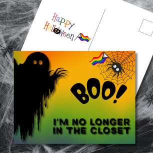 Boo! Ich bin nicht mehr am Halloween-Tag Feiertagspostkarte
