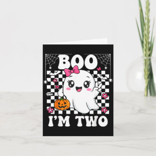 Boo ich bin zwei Gespenst groovy 2. Geburtstag Hal Karte
