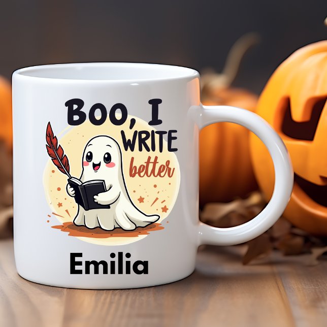 Boo, ich schreibe Better Name Halloween Tasse für  (Von Creator hochgeladen)