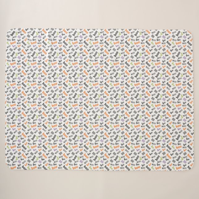 Boo in Bloom - Ein flüstertes Muster Sherpadecke (Vorderseite (Horizontal))