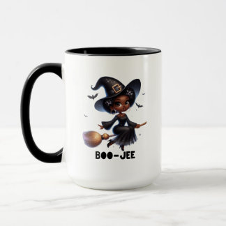 Boo-Jee Black Witch Halloween Mug Tasse