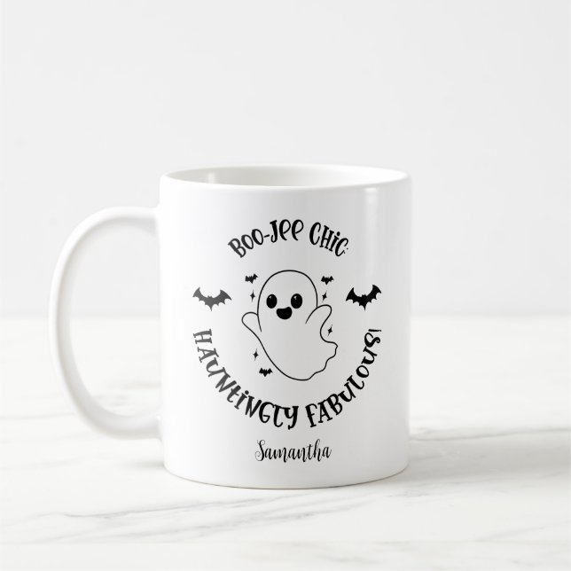 Boo-Jee Chick: unglaublich fabelhaft! Halloween Kaffeetasse (Links)