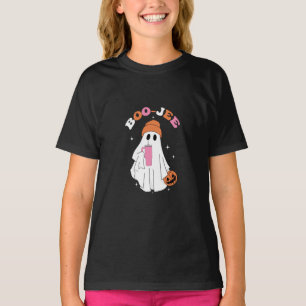 BOO JEE Funny Halloween Ghost Coffee Pumpkin T-Shirt