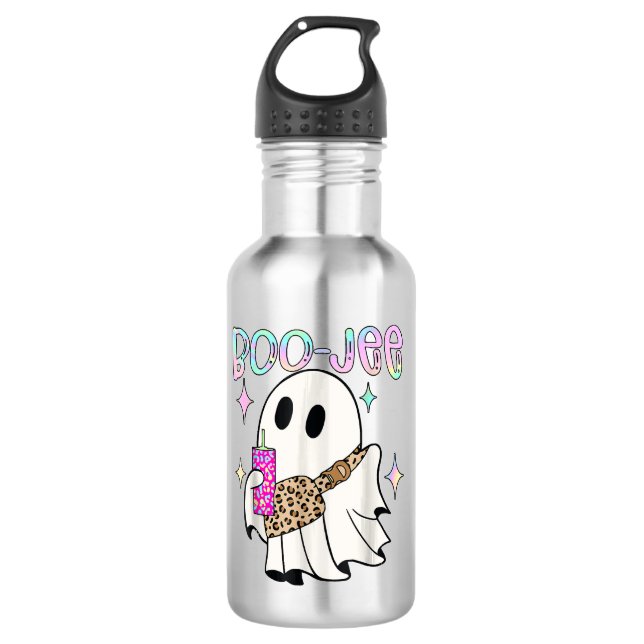 Boo Jee Funny Halloween Ghost Edelstahlflasche (Vorderseite)