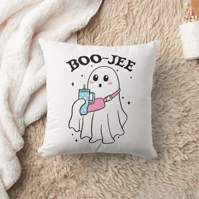 Boo Jee Funny Halloween Ghost Retro Kissen (Decke)