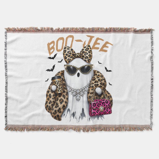 Boo-JEE Gespenst Leopard Kokette Halloween Decke (Vorderseite)