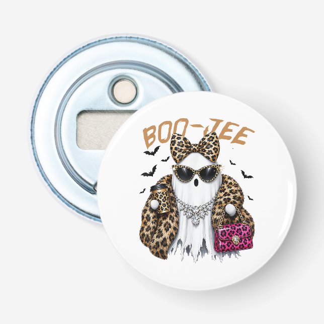 Boo-JEE Gespenst Leopard Kokette Halloween Flaschenöffner (Vorderseite)