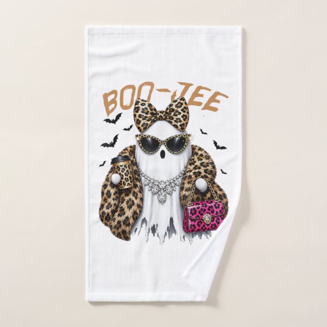Boo-JEE Gespenst Leopard Kokette Halloween Handtuch (Handtuch)