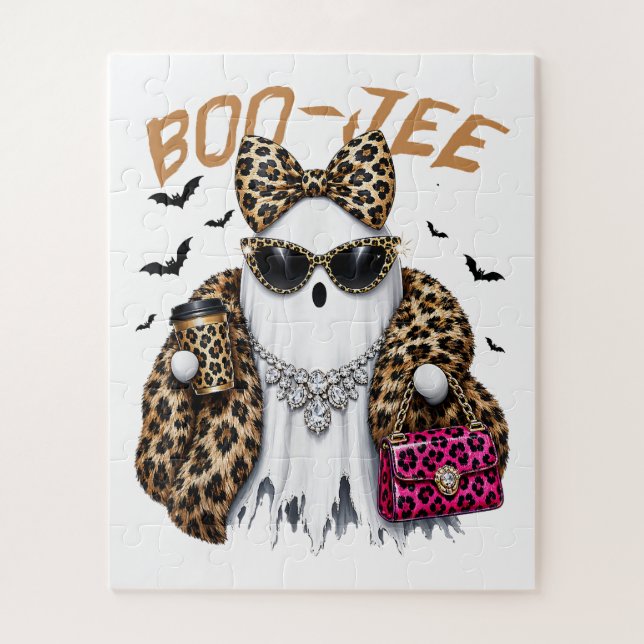Boo-JEE Gespenst Leopard Kokette Halloween Puzzle (Vertikal)