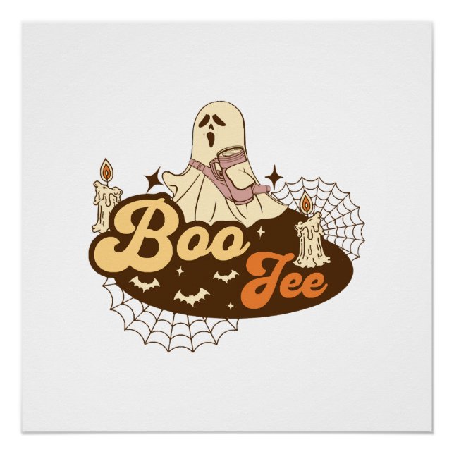 Boo-Jee Ghost Halloween lustig Poster (Vorderseite)