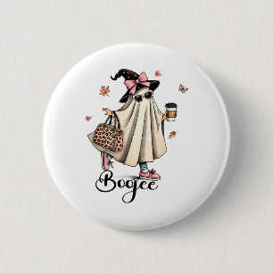 Boo Jee Ghost Ice Kaffee Coquette Bow Halloween Wo Button
