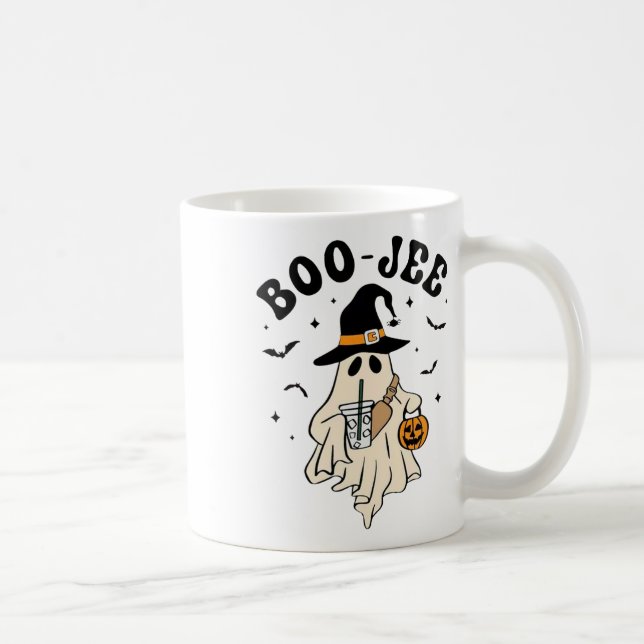 Boo Jee Ghost Niedlich Funny Halloween Kaffeetasse (Rechts)