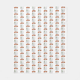 Boo-Jee Halloween-Geist mit Iced Kaffee in der Han Fleecedecke