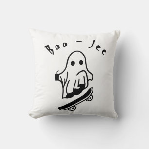 Boo Jee Halloween Ghost Skaten Spooky zeichnend Kissen