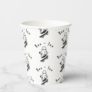 Boo Jee Halloween Ghost Skaten Spooky Zeichnungen Pappbecher