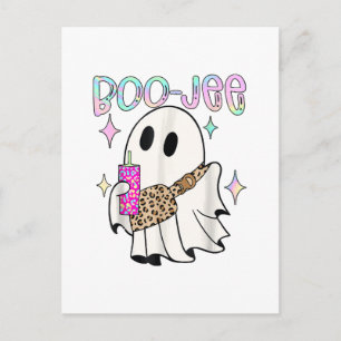Boo Jee Lustiger Halloween-Geist Postkarte