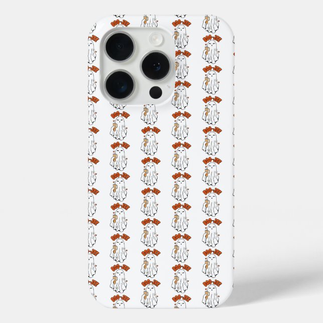 Boo-Jee Niedliches Halloween Ghost mit 40oz Tumble Case-Mate iPhone Hülle (Rückseite)