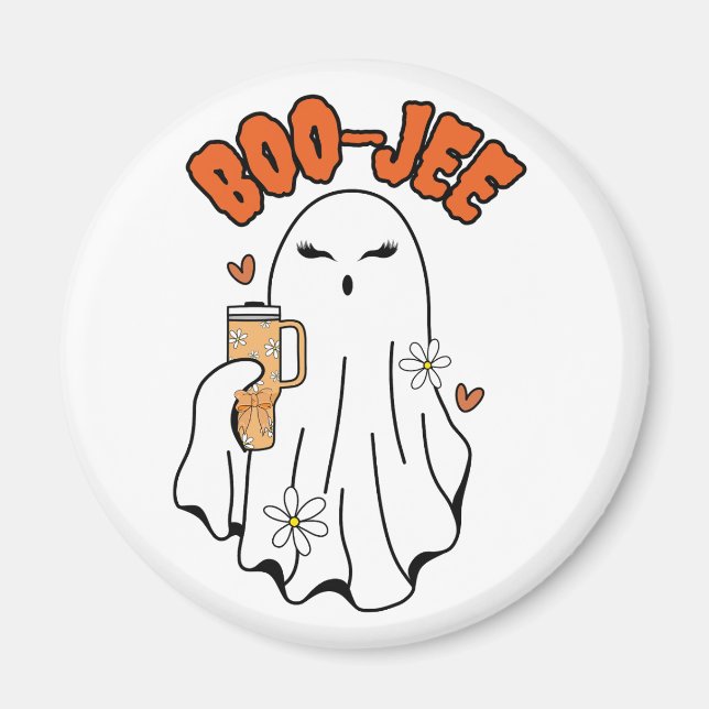 Boo-Jee Niedliches Halloween Ghost mit 40oz Tumble Magnet (Vorne)
