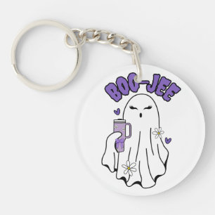 Boo-Jee Niedliches Halloween Ghost mit 40oz Tumble Schlüsselanhänger