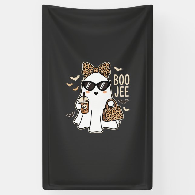 Boo Jee Süßer Geist Halloween Leopard Design_1 Banner (Vertikal)
