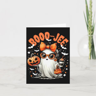 Boo-jee Trick oder Treat Spooky Ghost-Kürbislatern Karte